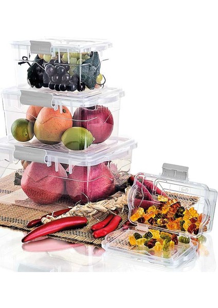 Kilitli Saklama Kabı 2 Boy Set Larder Saklama Kabı Set 750ML+1500ML