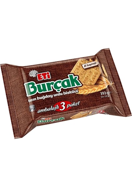 Burçak Bisküvi 393 gr (3X131 Gr) x 5 Paket