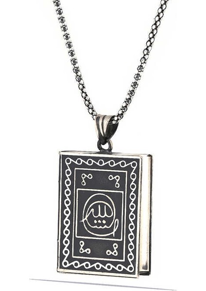 Gümüş Içi Açılabilen Muhammed Yazılı Muskalık Kolye