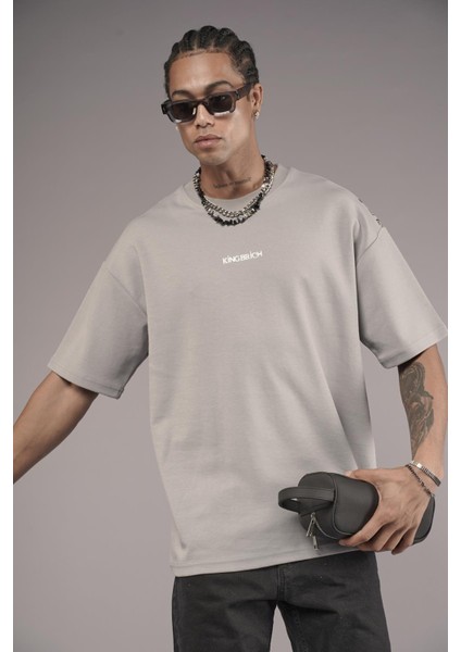 Sırtı Etnik Desenli Baskılı Oversize Kalıp Tişört indirimleri