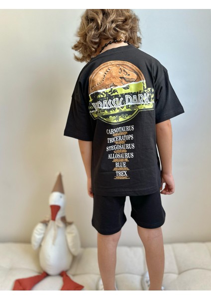 Yigit Butik Dinazor Baskılı Şortlu Erkek Çocuk Alt Üst Takım fiyatları