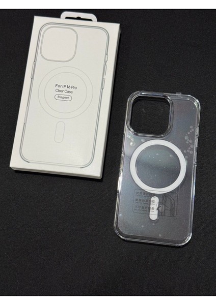 Apple iPhone 16 Pro Uyumlu Gerçek Magsafe Özellikli Sert Şeffaf Kılıf Animasyonlu fiyatları