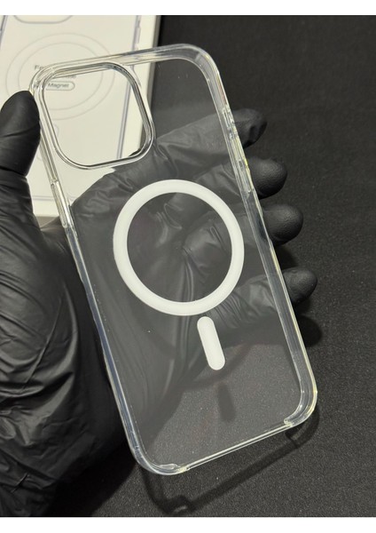 Apple iPhone 13 Pro Max Uyumlu Gerçek Magsafe Özellikli Sert Şeffaf Kılıf Animasyonlu indirimleri