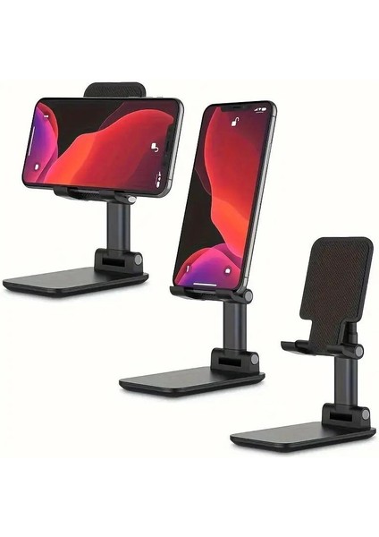 2 Adet Katlanabilir Masaüstü Tablet ve Telefon Tutucu Stand Uzayabilen Kademeli Telefon Tutacağı
