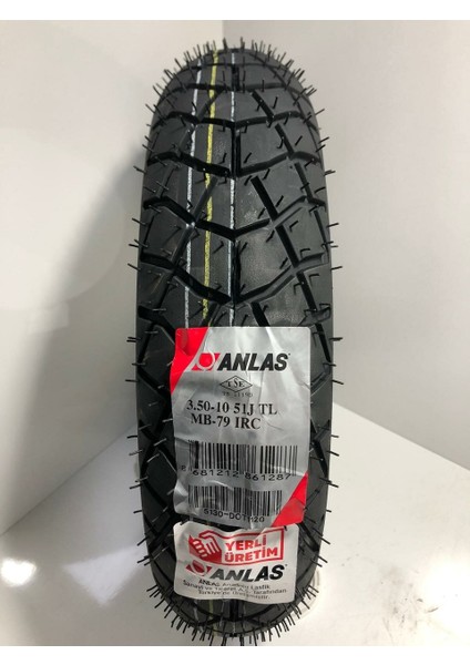 Motosiklet Dış Lastik 3.50-10 51J Mb-79 Irc Tubeless
