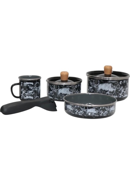 Buffalo Emaye Kamp Seti 7 Parça