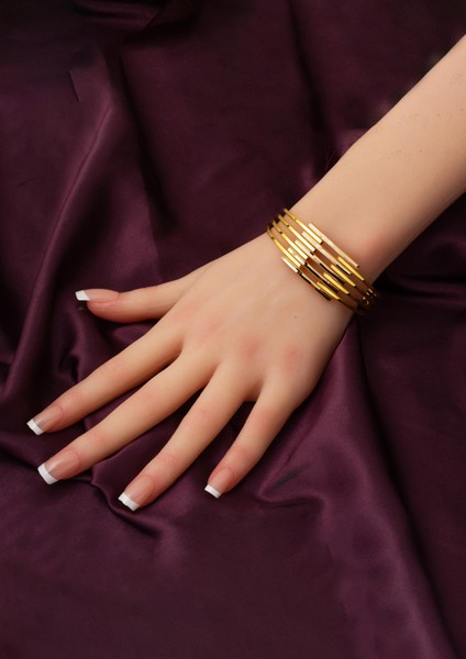 Ajda Model 5'li Kaburga Altın Kelepçe Bileklik fırsatları