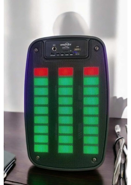 Bluetooth Hoparlör Mikrofonlu Speaker Taşınabilir Şarjlı