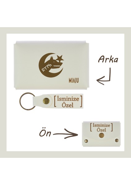 Turkuaz, Bozkurt Ve Hilal, Isme Özel Cüzdan Ve Anahtarlık Takımı, Bozkurttan Gurur Duyanlar Için