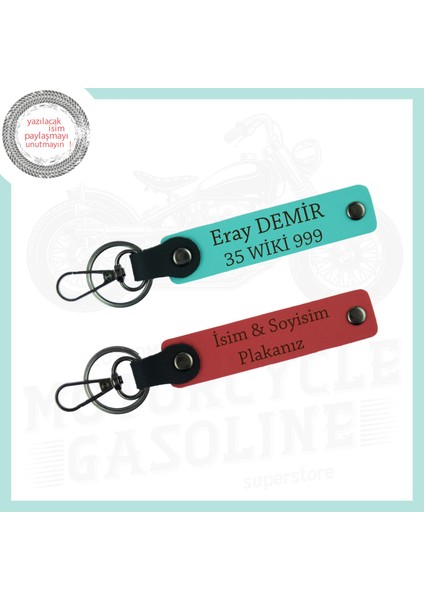 Nar Çiçeği-Turkuaz, Hız Tutkunlarına Özel Isim ve Plaka Yazılı Anahtarlık