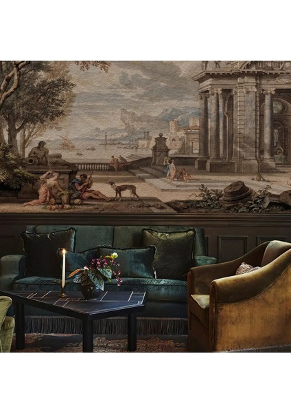 Vintage Antik Kent Temalı Tek Parça Duvar Kağıdı -Isı ve Ses Yalıtımı Yırtılmaz fiyatları