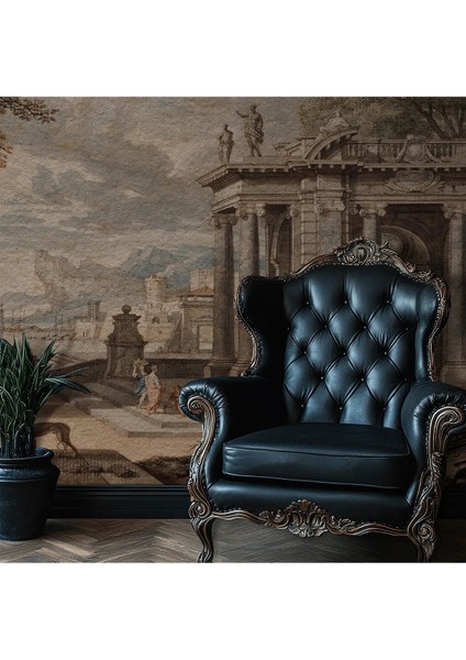 Vintage Antik Kent Temalı Tek Parça Duvar Kağıdı -Isı ve Ses Yalıtımı Yırtılmaz fırsatları