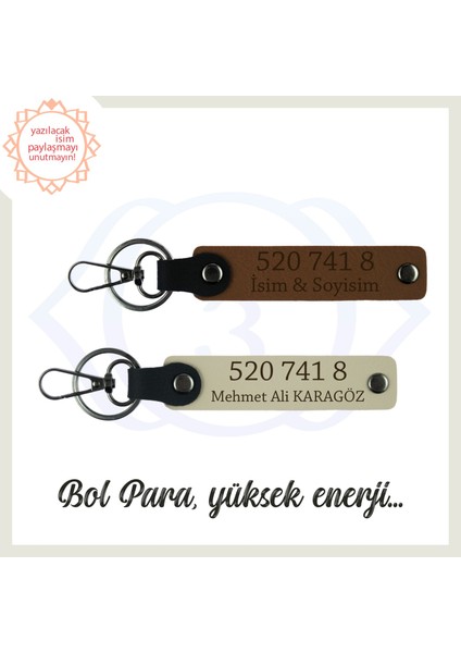Açık Kahve-Sütlü Kahve, İsminize Özel Enerji Manevi Huzur, 520 741 8 Başarı ve Denge 2'li Anahtarlık Set