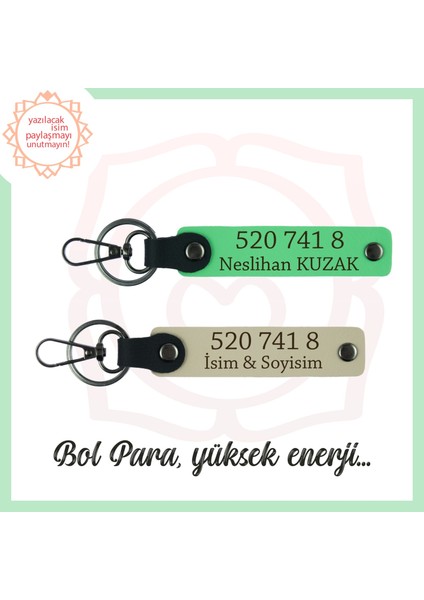 Sütlü Kahve-Fıstık Yeşil, İsim Yazılı Hediyelik 2'li Anahtarlık Manevi Huzur Ve Güç Sağlayan, 520 741 8