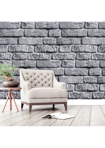 Duvar Kağıdı 3 Boyutlu Eski Taş Duvar Desenli Silinebilir Tekstil Duvar Kağıdı modelleri