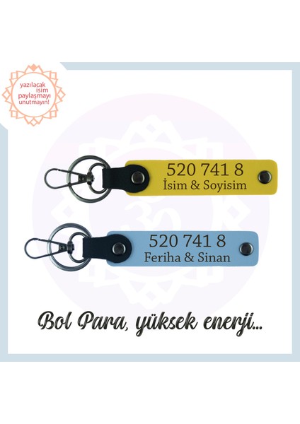 Sarı-Gök Mavi, Size Özel Tasarım Huzur Veren Hediye İçin İdeal 520 741 8, Yüksek Enerji 2'li Anahtarlık