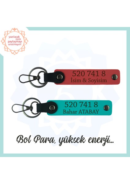 Nar Çiçeği-Koyu Turkuaz, Adınıza Özel Yüksek Enerji Sağlayan, Hediyelik 520 741 8 Yazılı Anahtarlık
