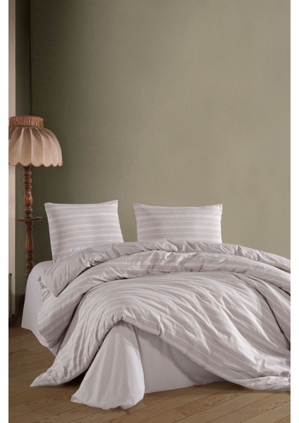 Stripe Saten (KİNG SİZE) Nevresim Takım
