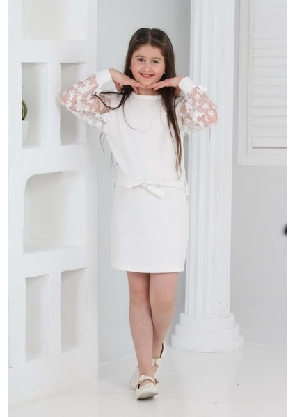 Kız Çocuk Daisy Krep Elbise MNK0606