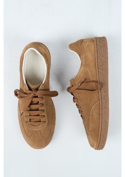 Palminteri Erkek Deri Bağcıklı Kum Sneakers