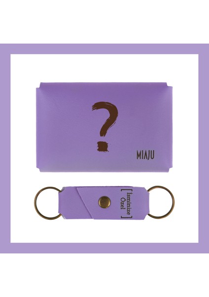 Yavru Ağzı, Soru Işareti Desenli, Isme Özel, Cüzdan Ve Anahtarlık Set, Arkadaşa Hediye Aksesuar fiyatları