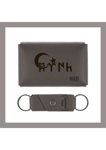 Açık Yeşil, Türk Ve Ayyıldız Desenli, Kişiye, Isme Özel Cüzdan Ve Anahtarlık Set, Arkadaşa Hediyelik fiyatları