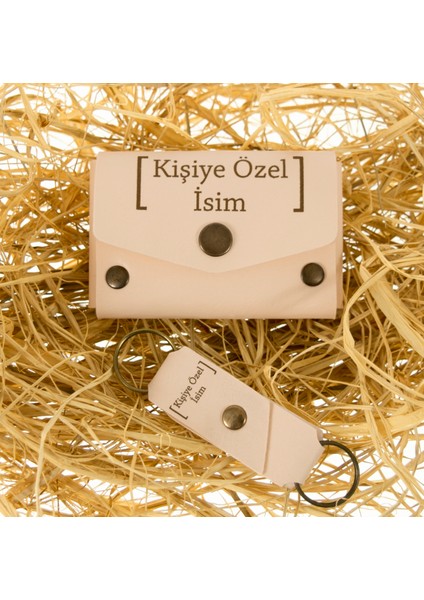 Kahverengi, Kalpte Iki Harf! Sevgiliye Özel Kişiselleştirilebilir Cüzdan & Anahtarlık Set, Aşka Özel indirimleri