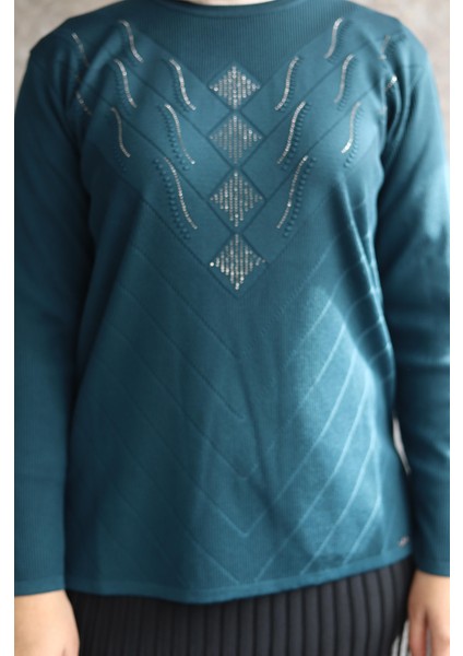 Taşlı Triko Kazak