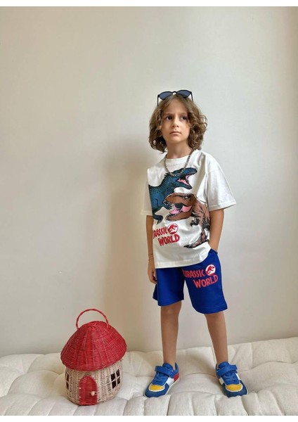 Yigit Butik Dinazor Baskılı Şortlu Erkek Çocuk Alt Üst Takım fiyatları