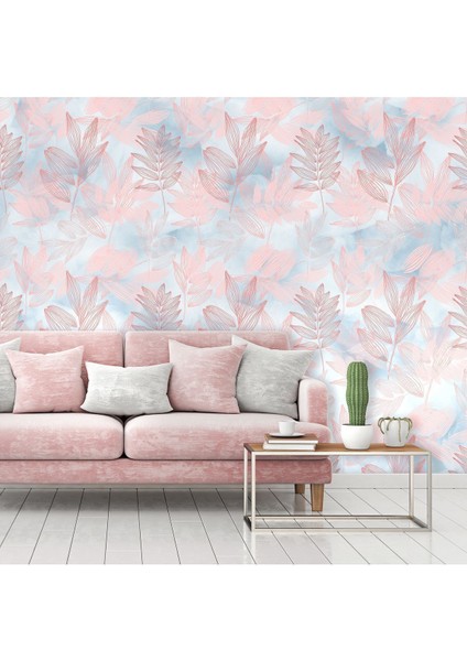 Duvar Kağıdı Ince Yapraklar Desenli Silinebilir Sağlıklı Tekstil Duvar Kağıdı fiyatları
