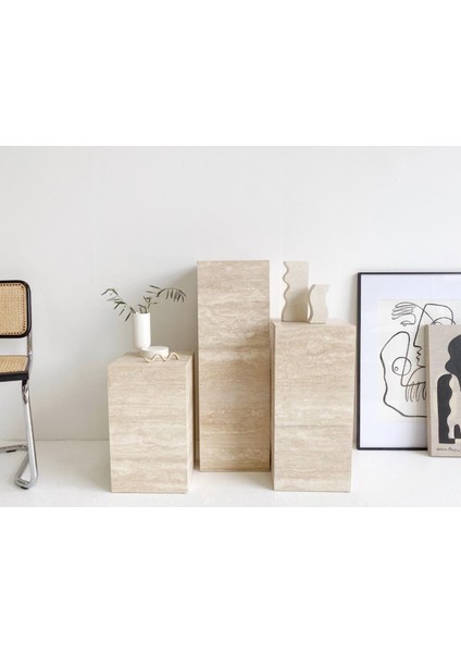 Adelpha-Mermer Küp 3 Lü Takım