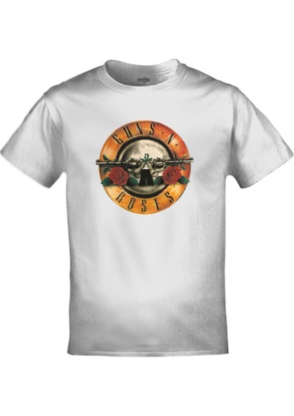 Tarzsokak Guns N Roses Logo Baskılı Unisex Ekru Renk