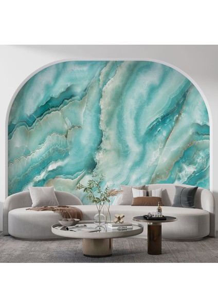 Duvar Kağıdı 3 Boyutlu Lüks Çatlak Mermer Desenli Silinebilir Tekstil Duvar Kağıdı indirimleri