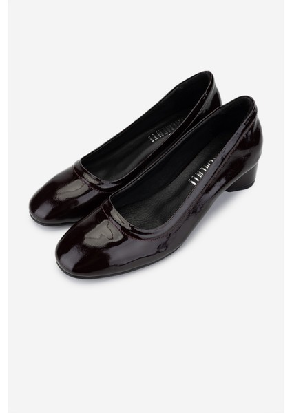 Kadın Deri Bordo Rugan Topuklu Ayakkabı 35 7001-1 Bn Ayk Y25 Bordo Rgn indirimleri