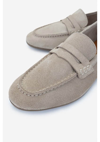 Kadın Deri Bej Süet Loafer Ayakkabı 899 25206 Bn Ayk Y25 Bej Suet modelleri