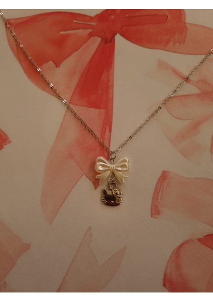Fiyonk Hello Kitty Charm Zincir Kolye