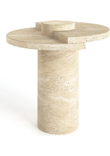 Farah-Traverten Kademeli Tabla Yan Sehpa modelleri