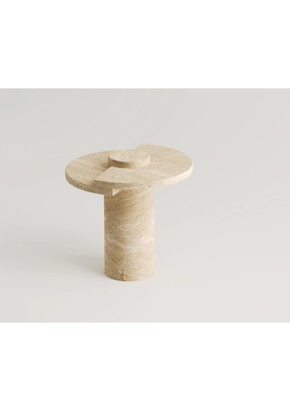 Farah-Traverten Kademeli Tabla Yan Sehpa fırsatları