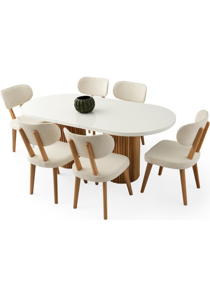 Truva Masa, Sirius Sandalye, Beyaz, 160 x 90 indirimleri