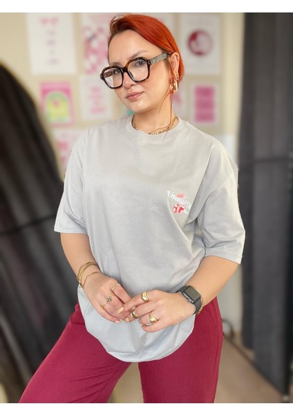 Oversize Sırt Baskılı Tshirt