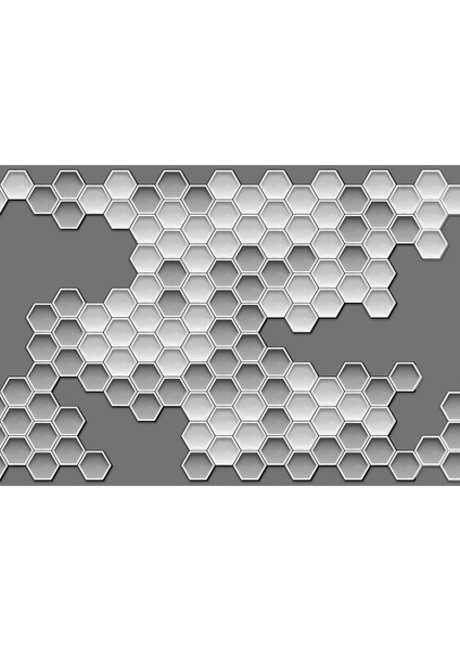 Gri 3 Boyutlu Geometrik Desenli Silinebilir Kumaş Duvar Kağıdı- En x Boy - Ev ve Ofis Dekor fiyatları