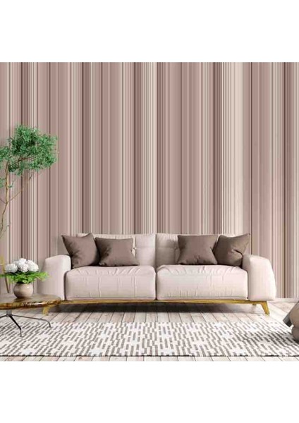 3 Boyutlu Çizgili Desenli Silinebilir Sağlıklı Tekstil Duvar Kağıdı modelleri