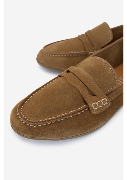 Kadın Deri Tütün Süet Loafer Ayakkabı 899 25206 Bn Ayk Y25 Tutun Suet modelleri