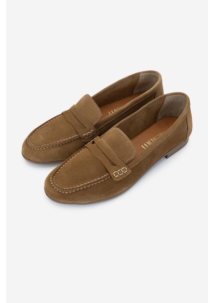 Kadın Deri Tütün Süet Loafer Ayakkabı 899 25206 Bn Ayk Y25 Tutun Suet indirimleri