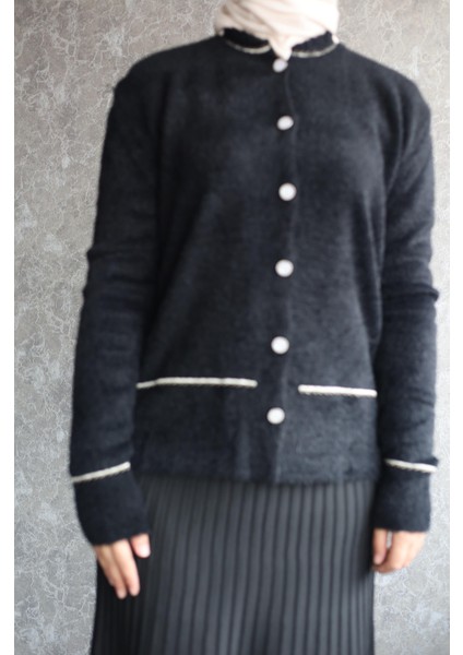 Hakim Yaka Düğmeli Hırka