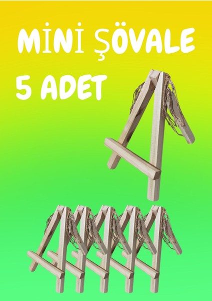 Masa Üstü Mini Şövale/ 5 Adet Mini Akrobat Şövale 28CM*18CM