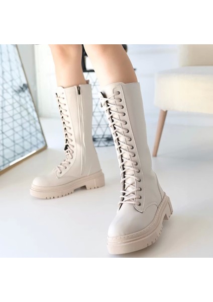 Mennd Bej Cilt Bağcıklı Çizme fırsatları