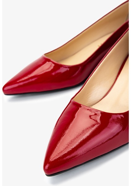 Kadın Deri Kırmızı Topuklu Ayakkabı 492 55900 Bn Ayk Y25 Kırmızı modelleri