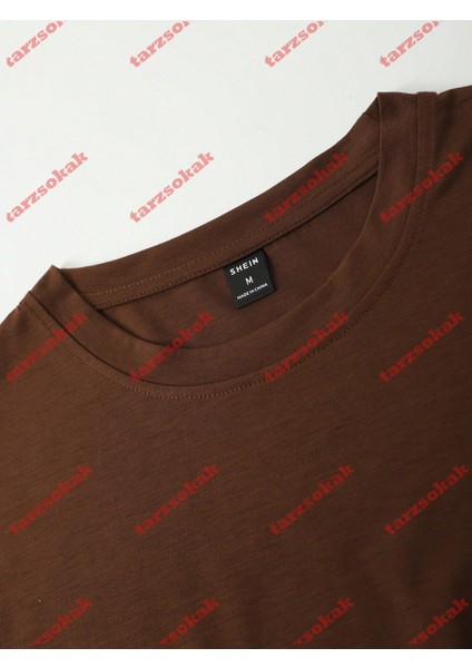 Tarzsokak Model 3264 Erkek Yazlık Yuvarlak Yaka Kısa Kollu Günlük Tişört, Yaz fırsatları