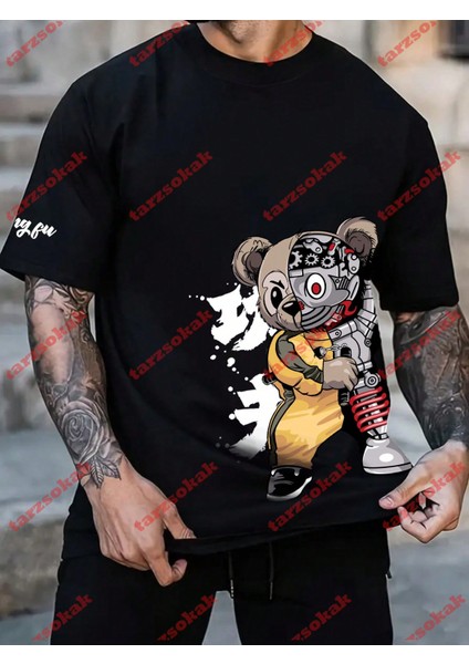 Tarzsokak Model 3351 Erkek Yazlık Yuvarlak Yaka Kısa Kollu Günlük Tişört, Yaz